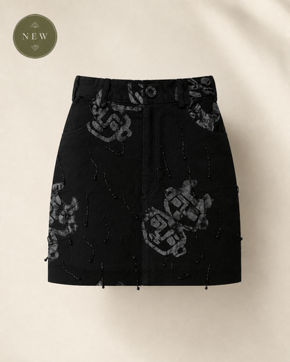 Short beaded skirt